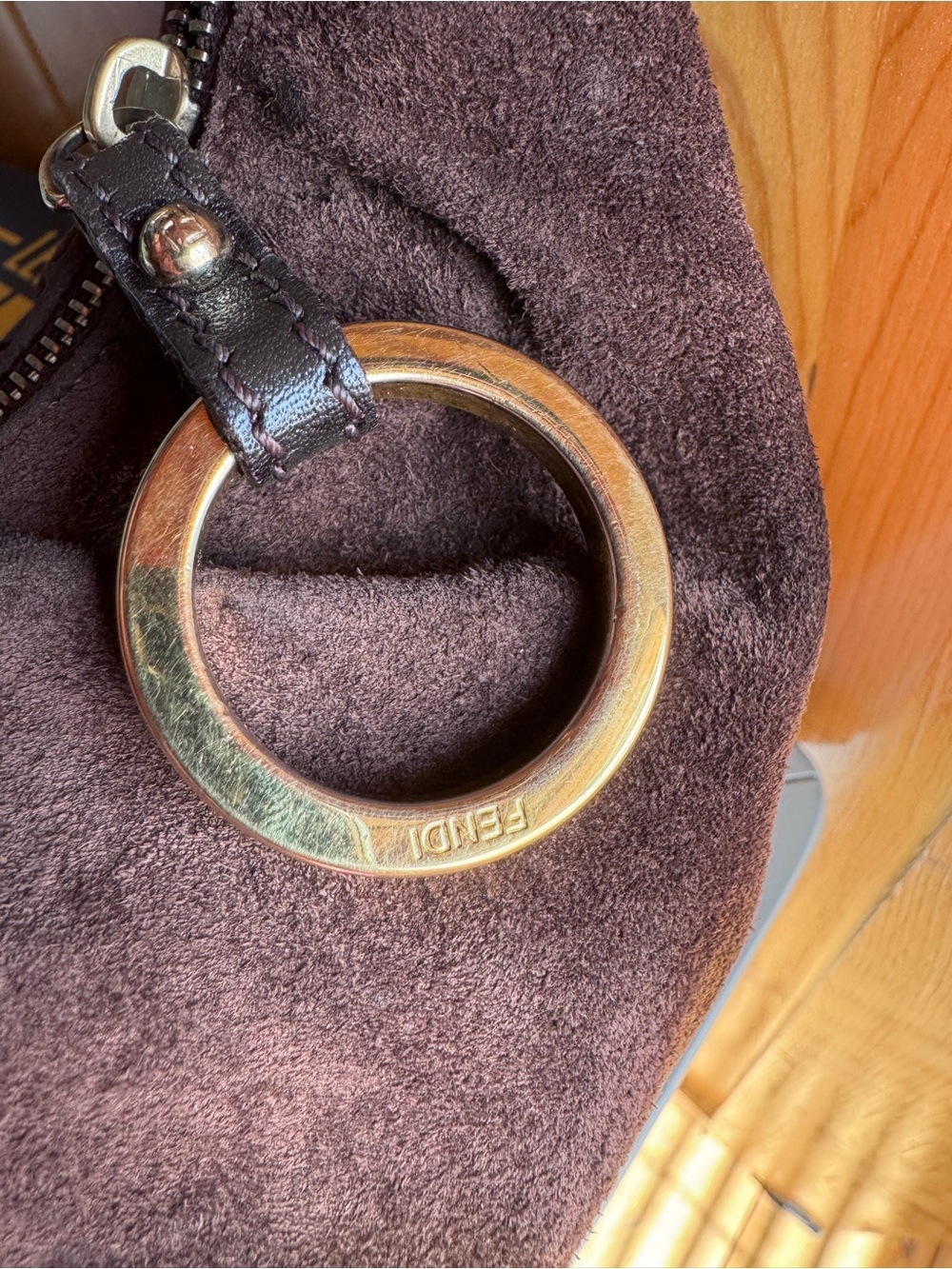FENDI Brown Suede shoulder bag - Picture 5 of 15